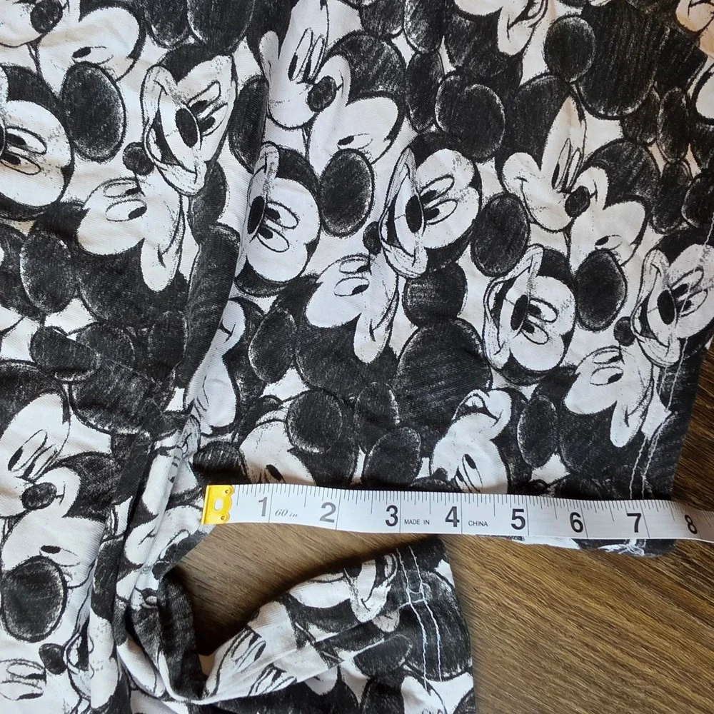 Disney Mickey Mouse Womens Pajama Shorts Black White Sketch Print Size L - Picture 6 of 6